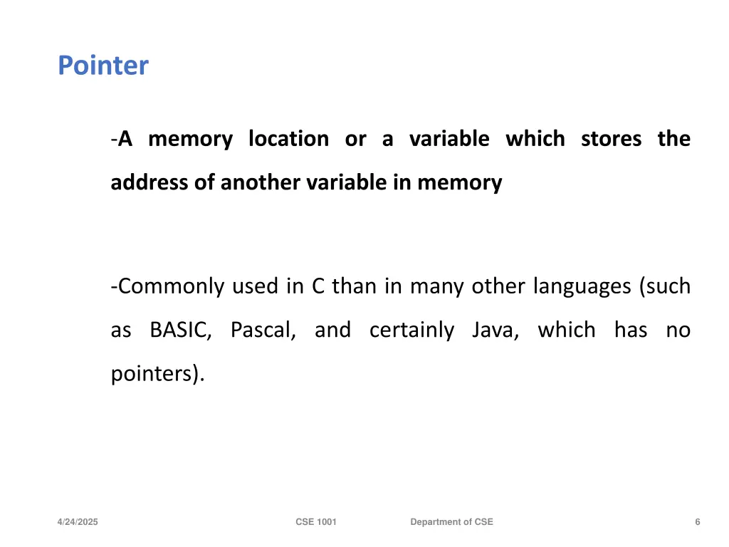 pointer