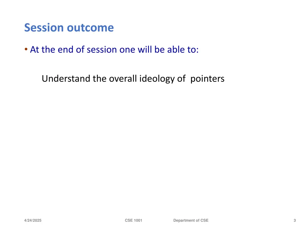 session outcome