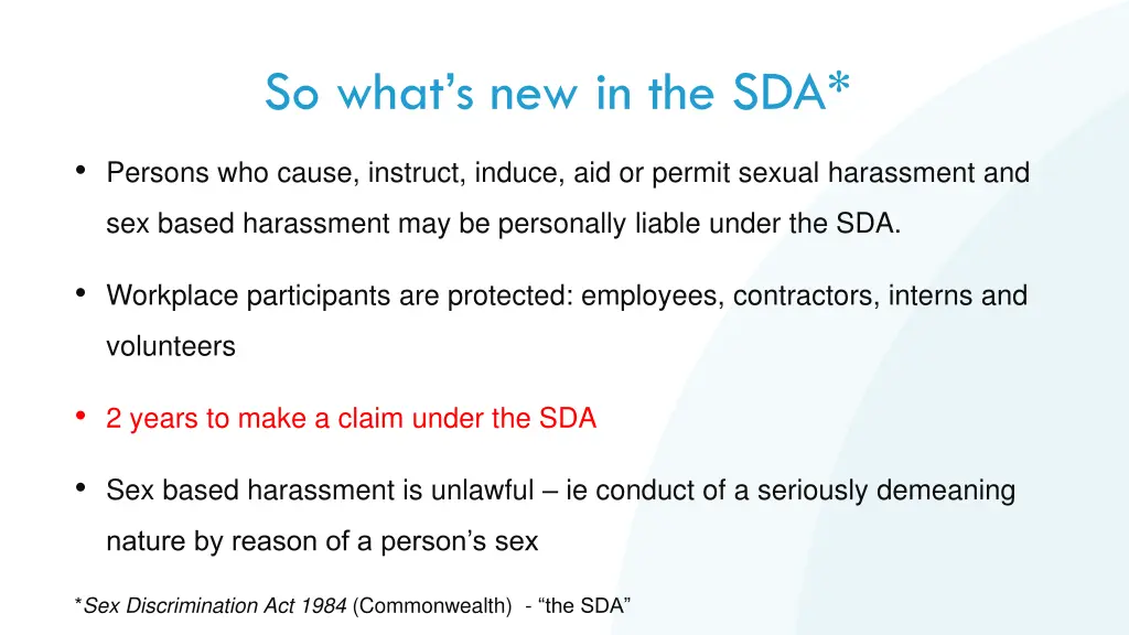 so what s new in the sda