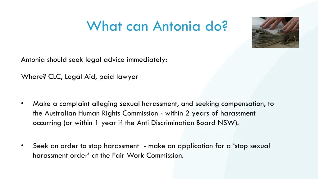 what can antonia do