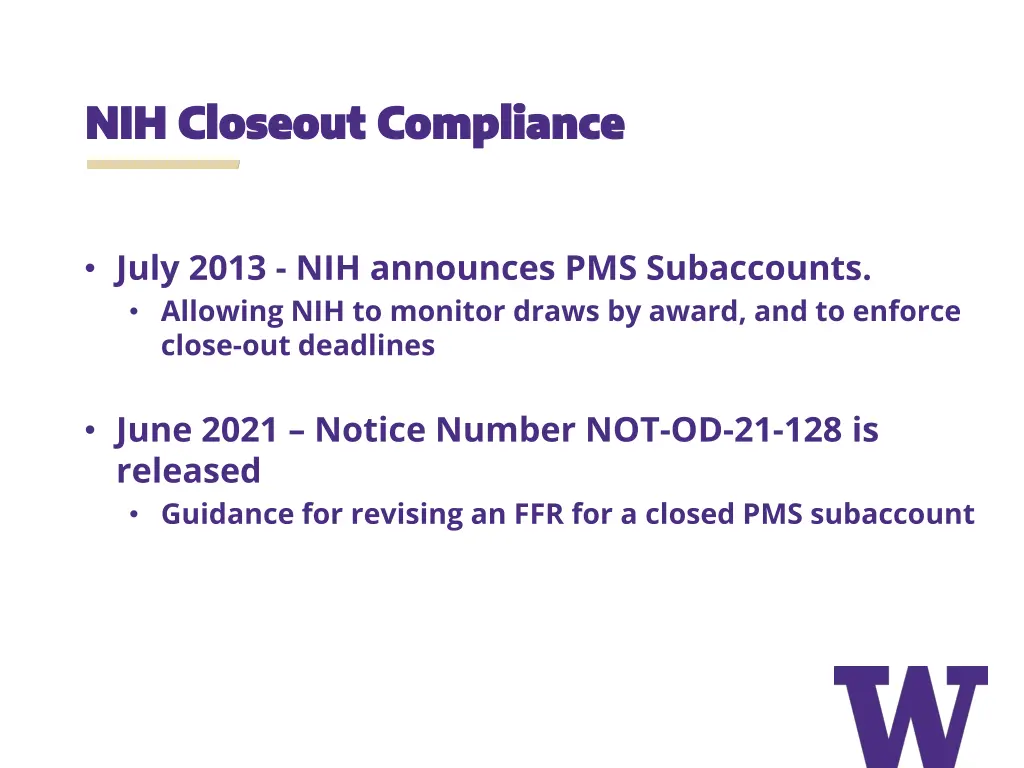 nih closeout compliance nih closeout compliance