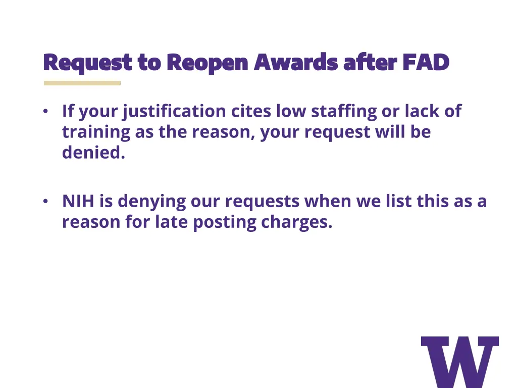 request to reopen awards after fad request 1