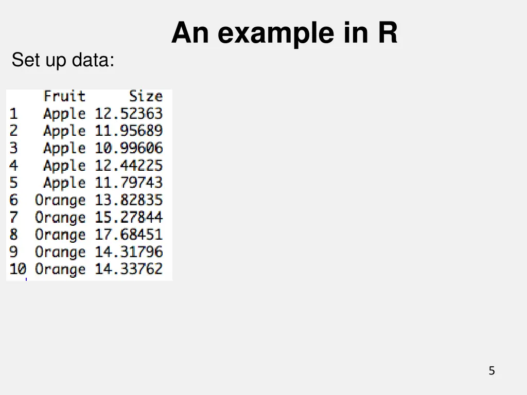 an example in r