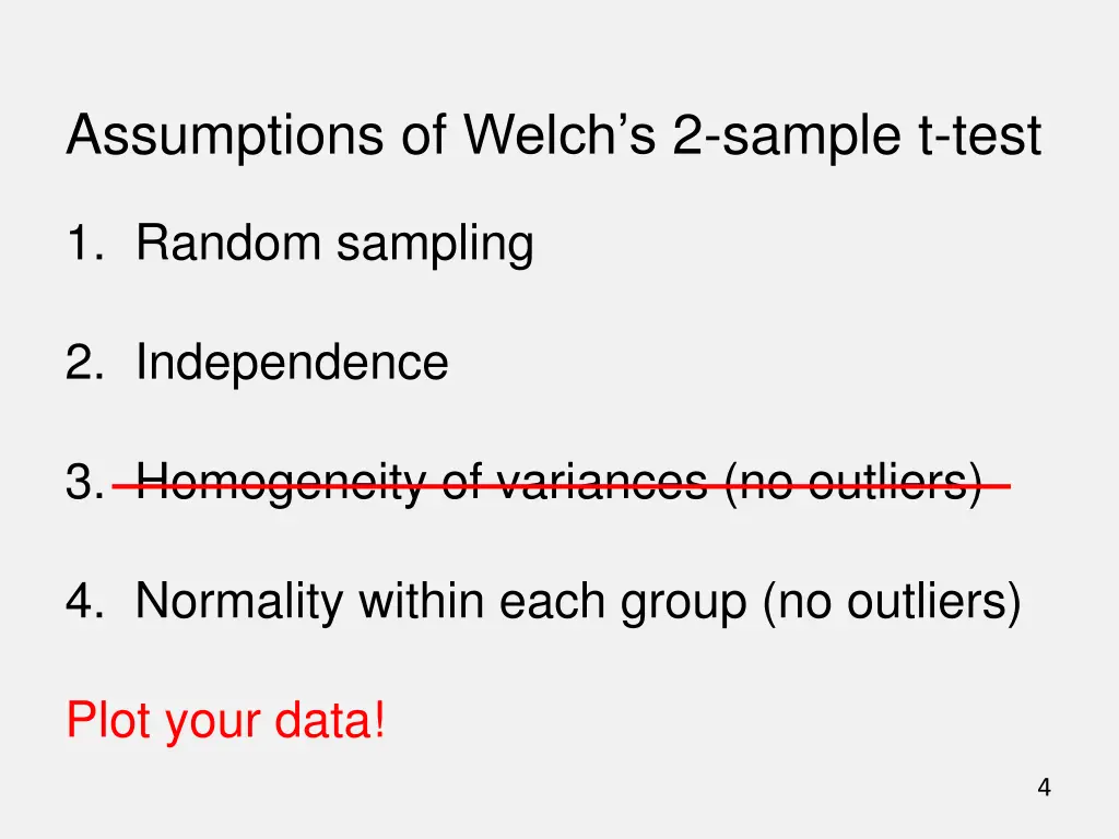 assumptions of welch s 2 sample t test