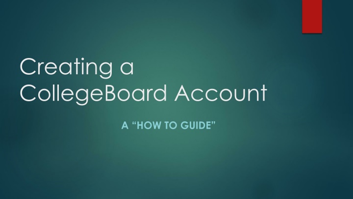 creating a collegeboard account