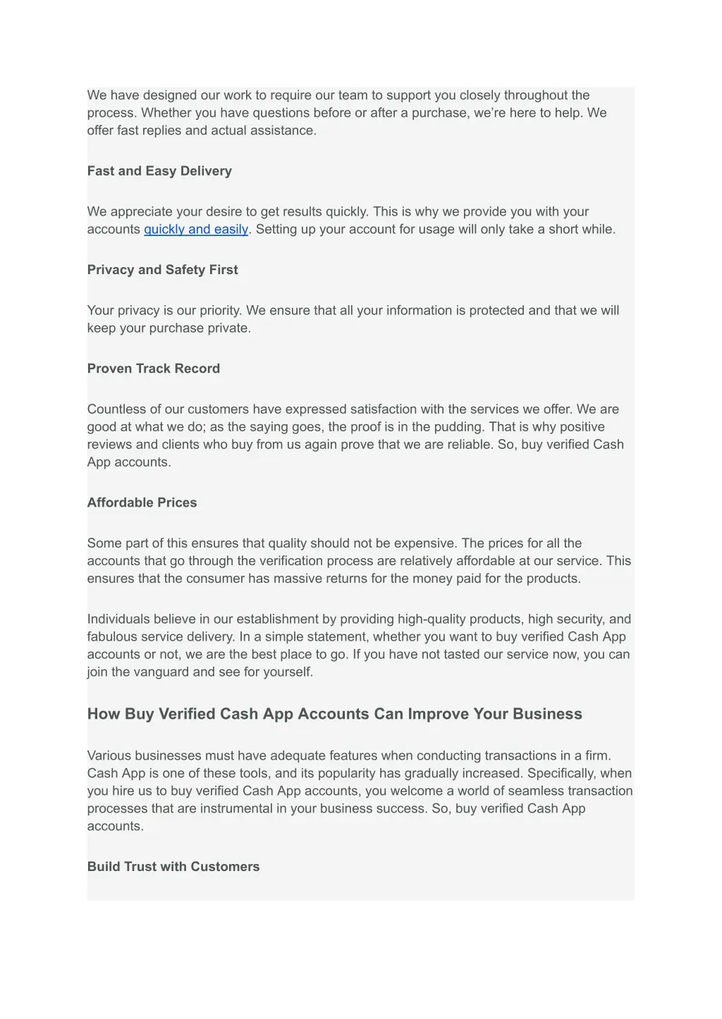 we have designed our work to require our team