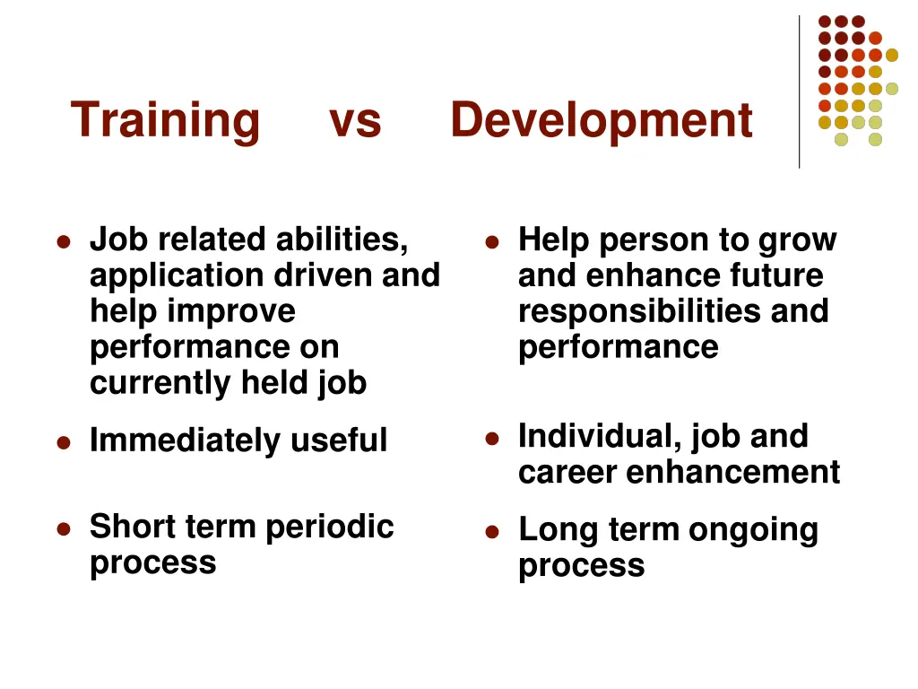training