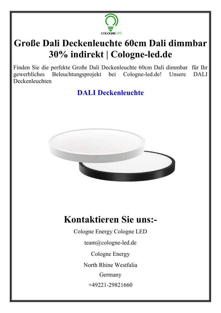 gro e dali deckenleuchte 60cm dali dimmbar