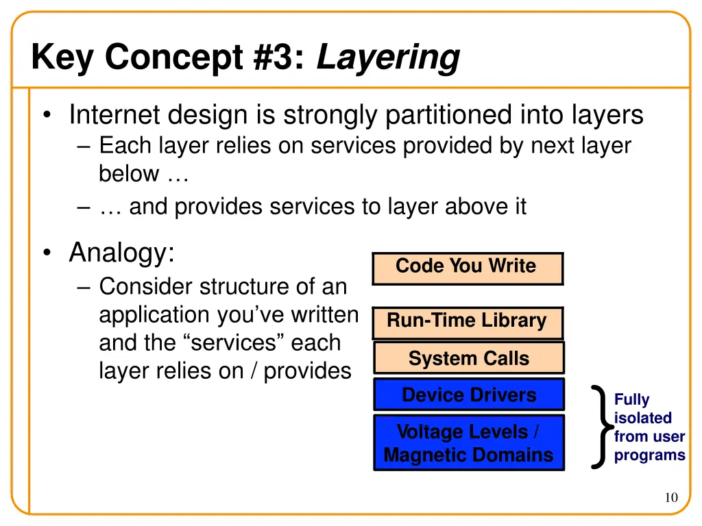 key concept 3 layering