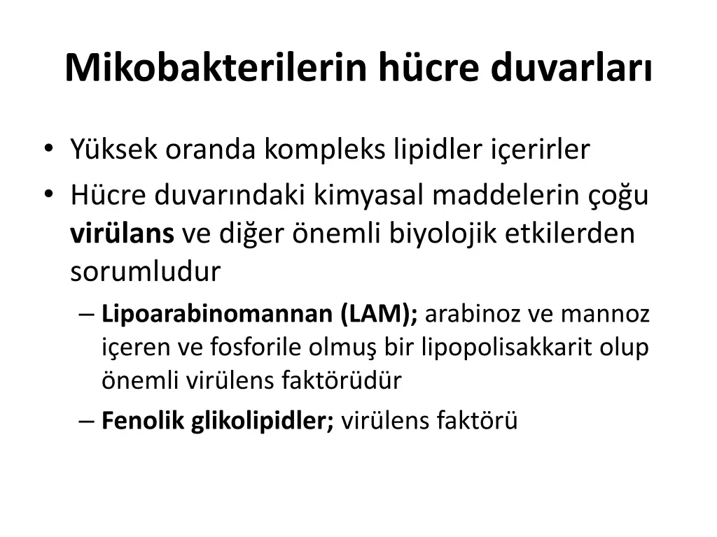 mikobakterilerin h cre duvarlar