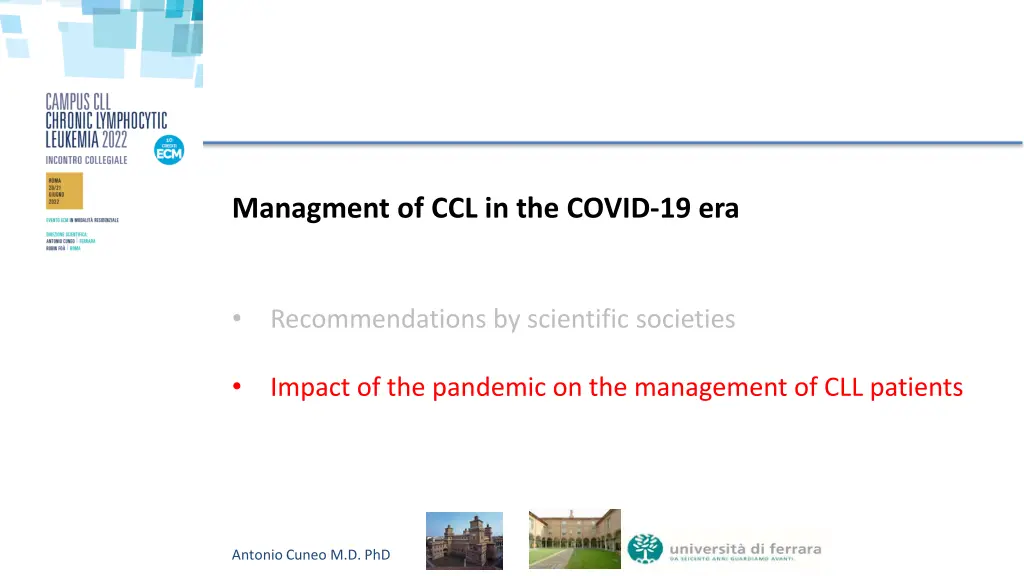 managment of ccl in the covid 19 era 1