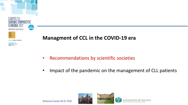 managment of ccl in the covid 19 era