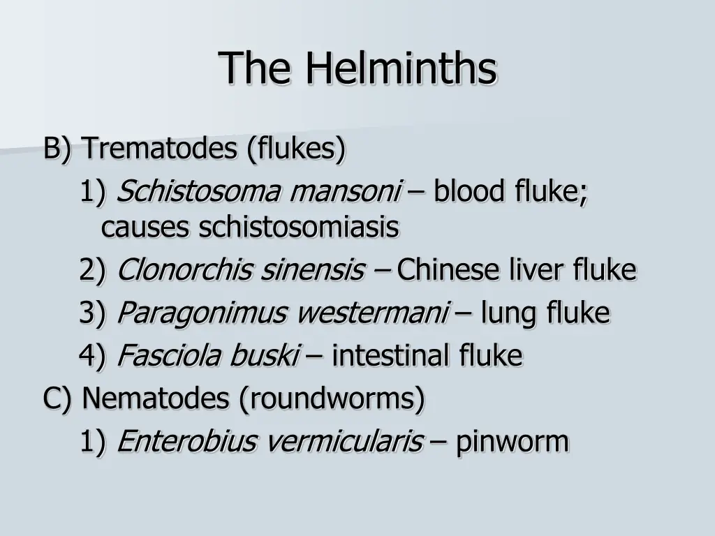 the helminths 2