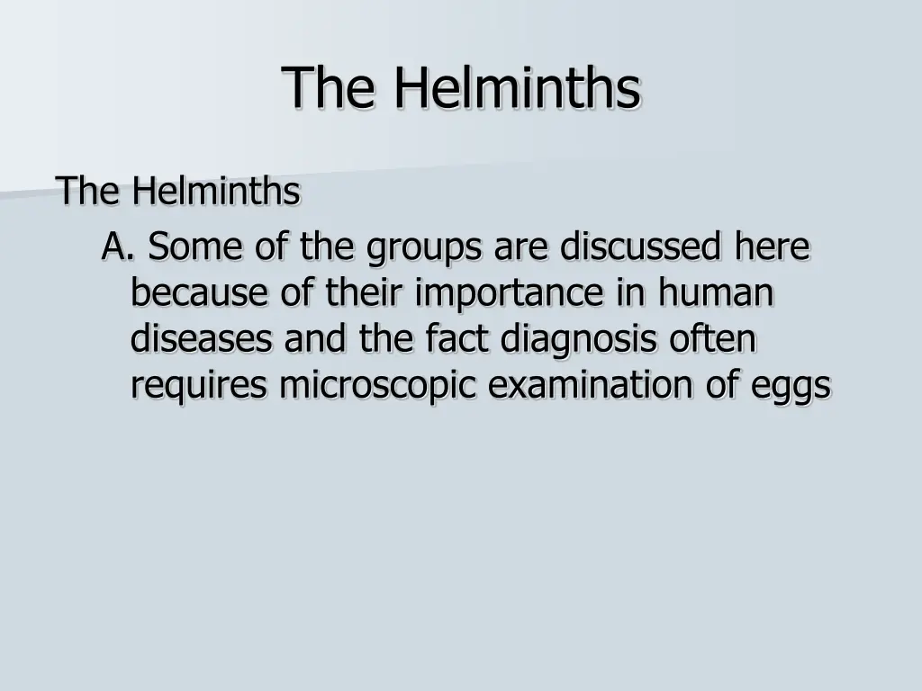 the helminths