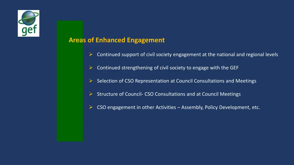areas of enhanced engagement