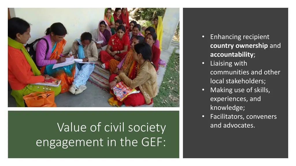 enhancing recipient country ownership