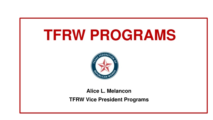 tfrw programs