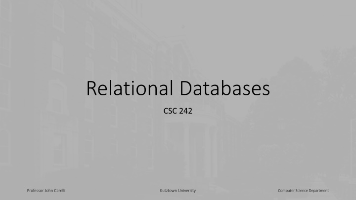 relational databases