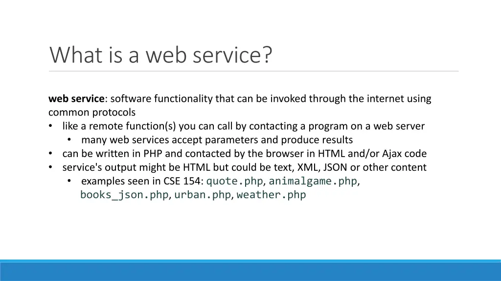 what is a web service