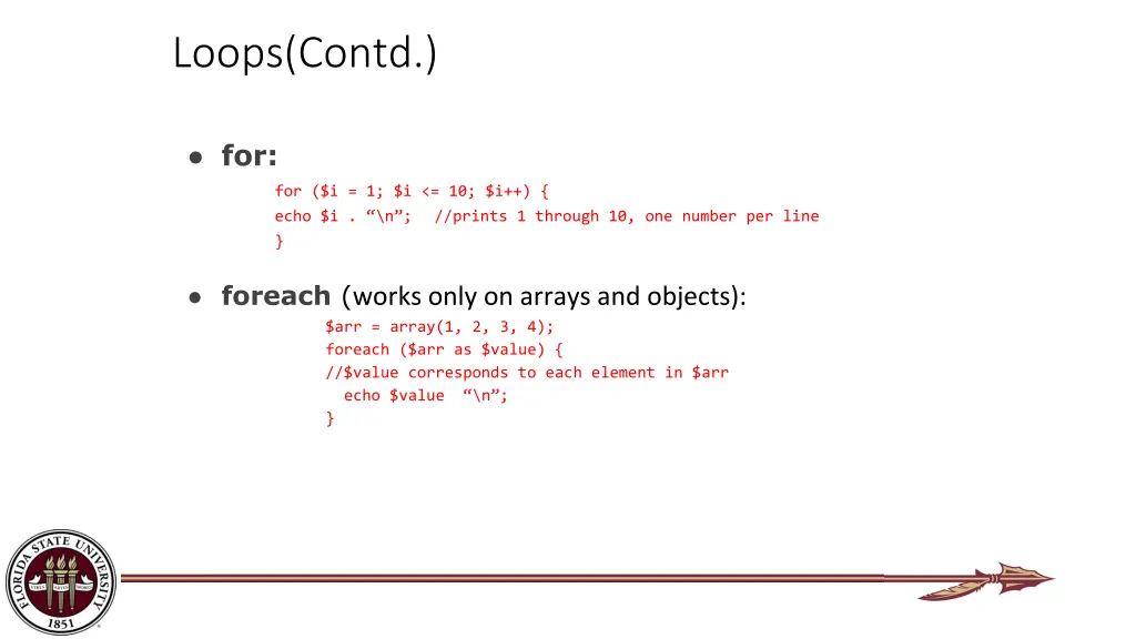 loops contd