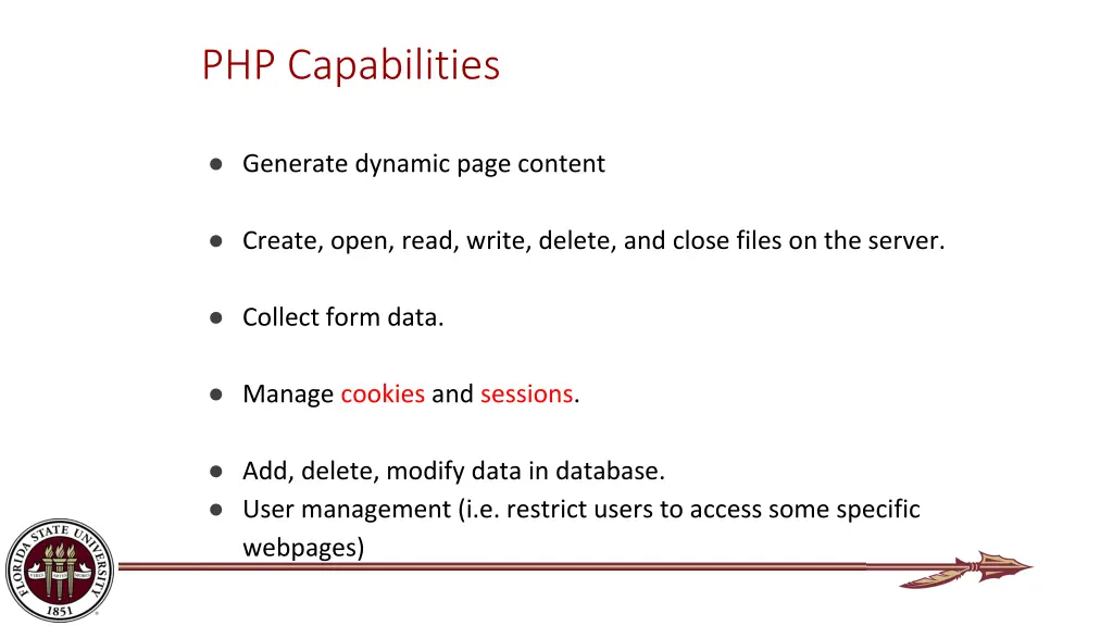 php capabilities