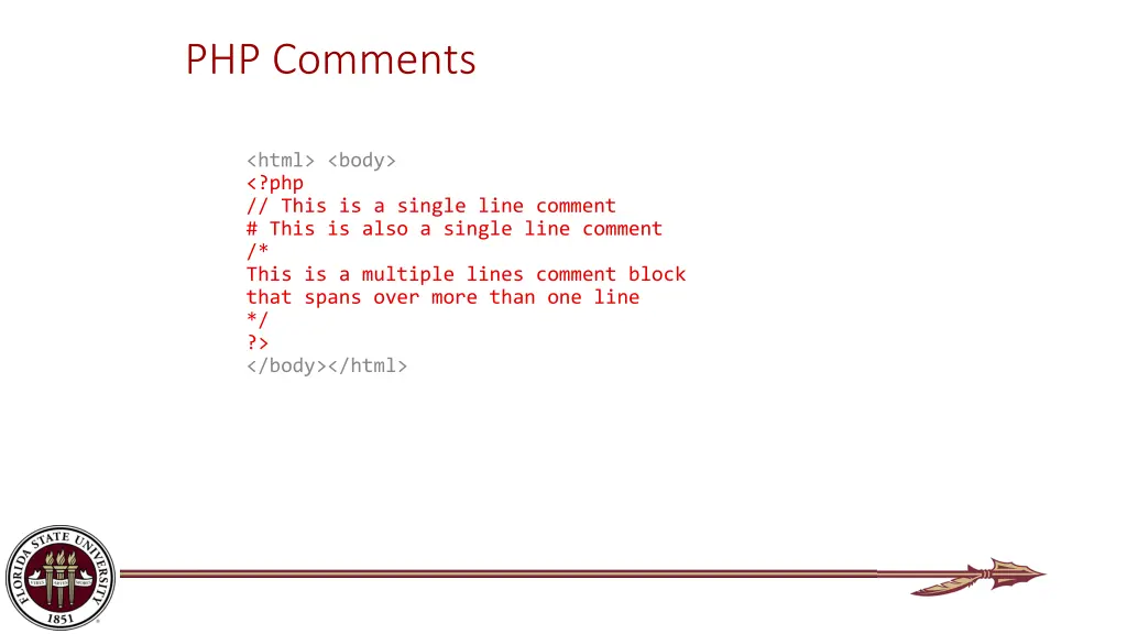 php comments
