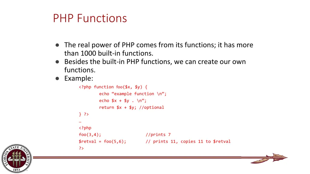 php functions