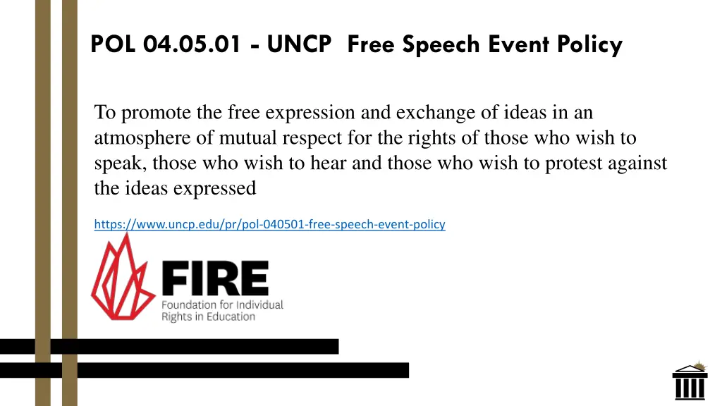 pol 04 05 01 uncp free speech event policy