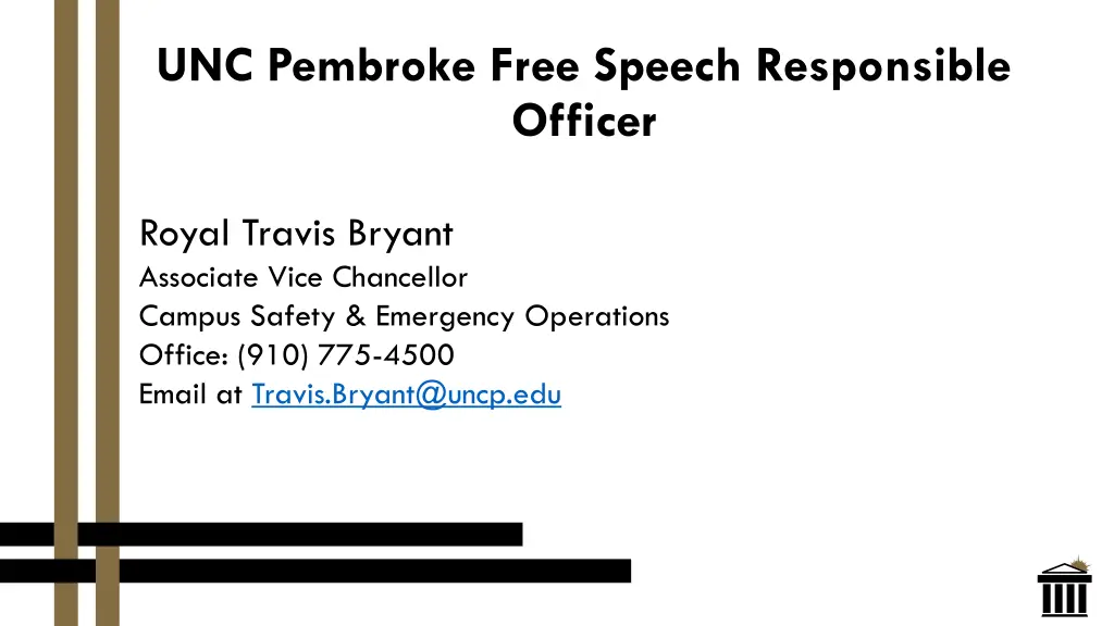 unc pembroke free speech responsible officer