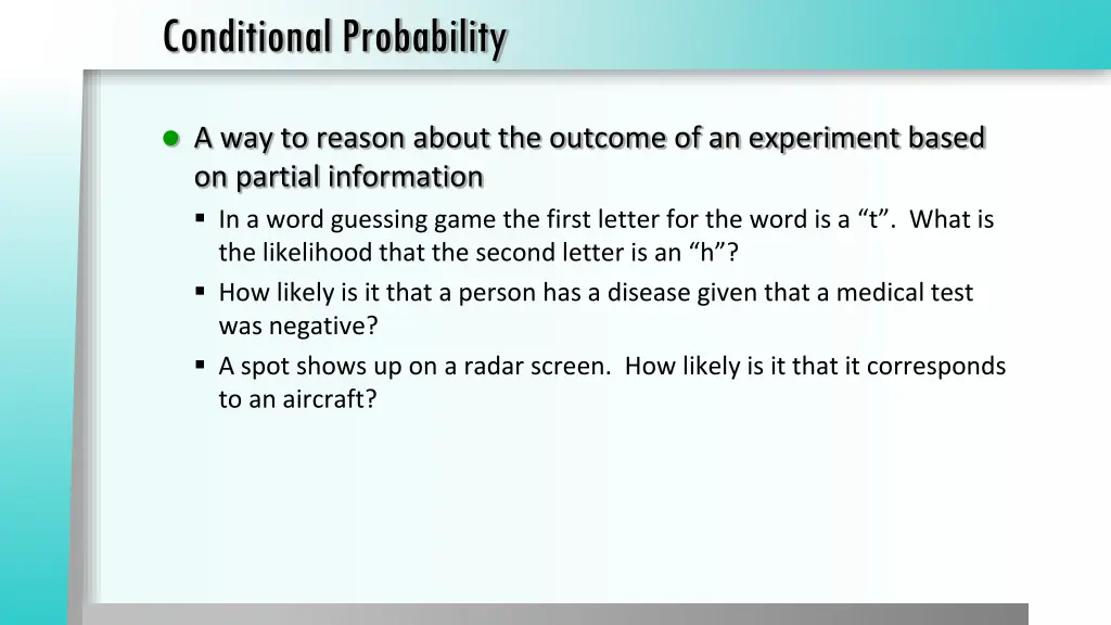 conditional probability