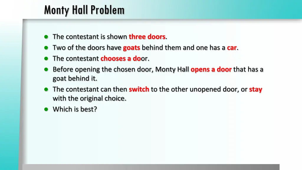 monty hall problem