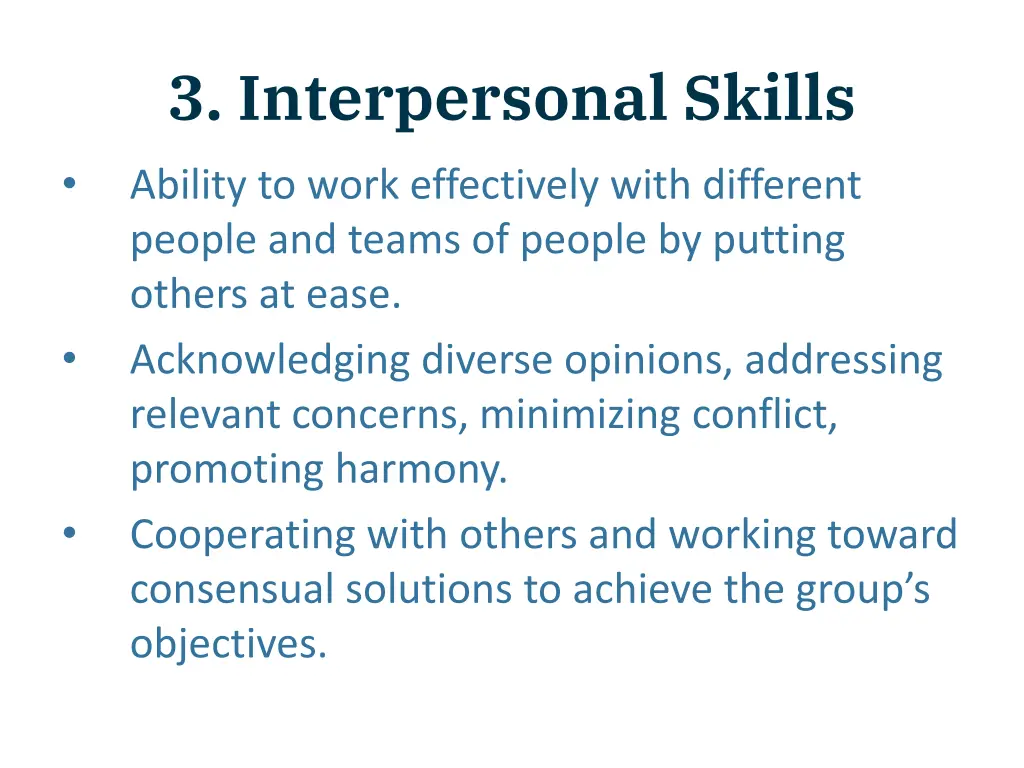 3 interpersonal skills