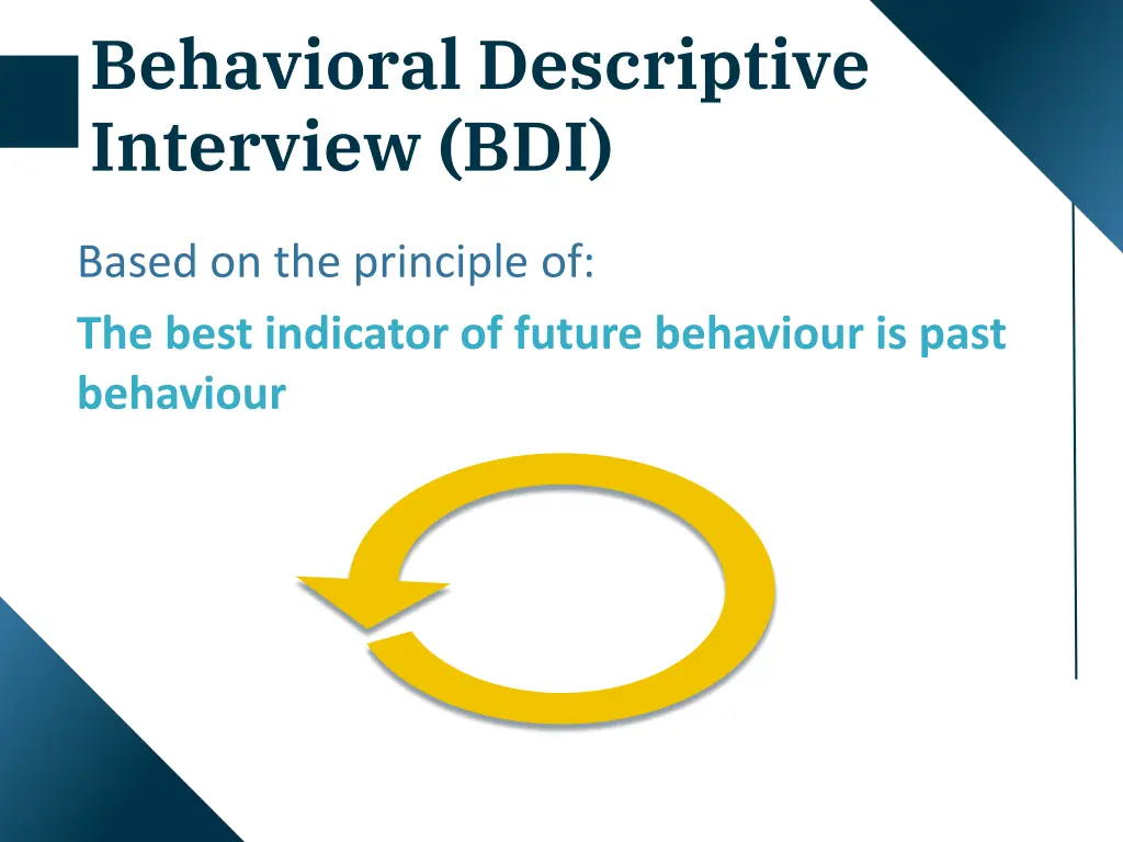 behavioral descriptive interview bdi