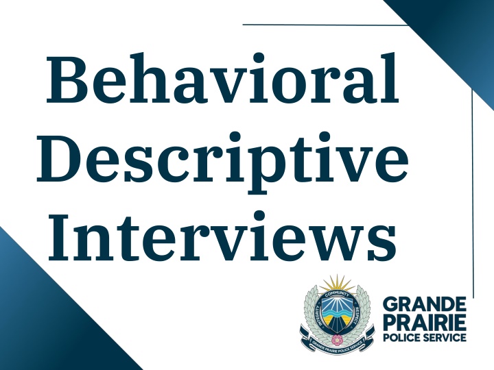 behavioral descriptive interviews