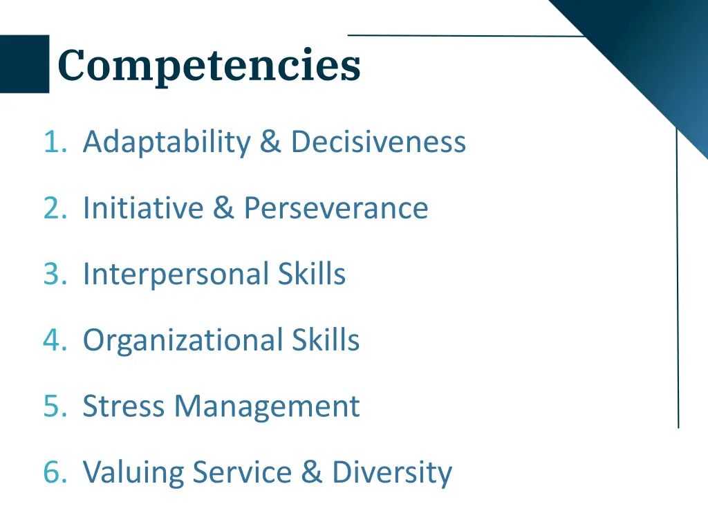 competencies