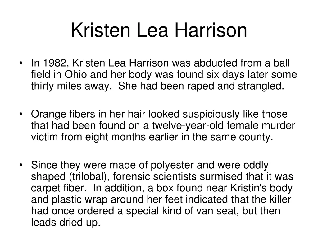 kristen lea harrison