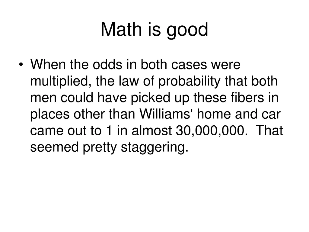 math is good