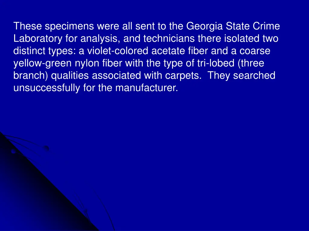 these specimens were all sent to the georgia 1