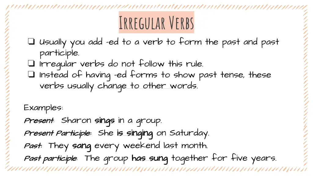 irregular verbs
