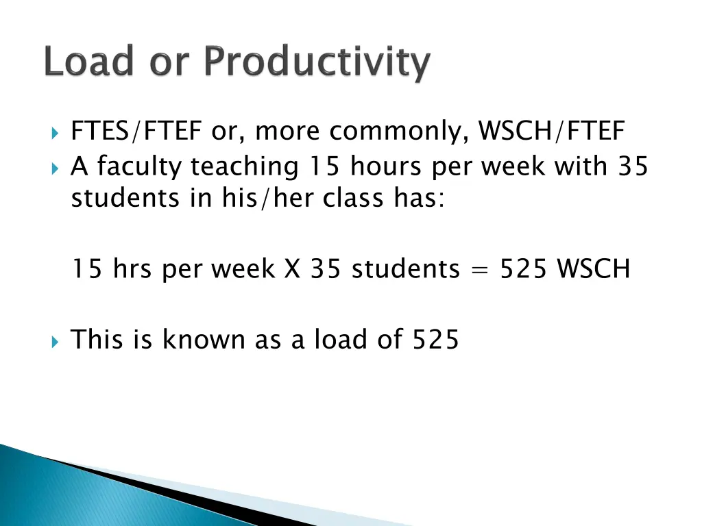 ftes ftef or more commonly wsch ftef a faculty