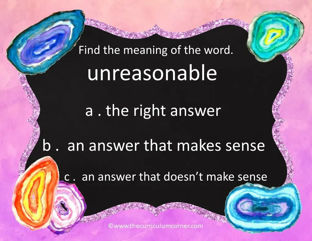 find the meaning of the word unreasonable