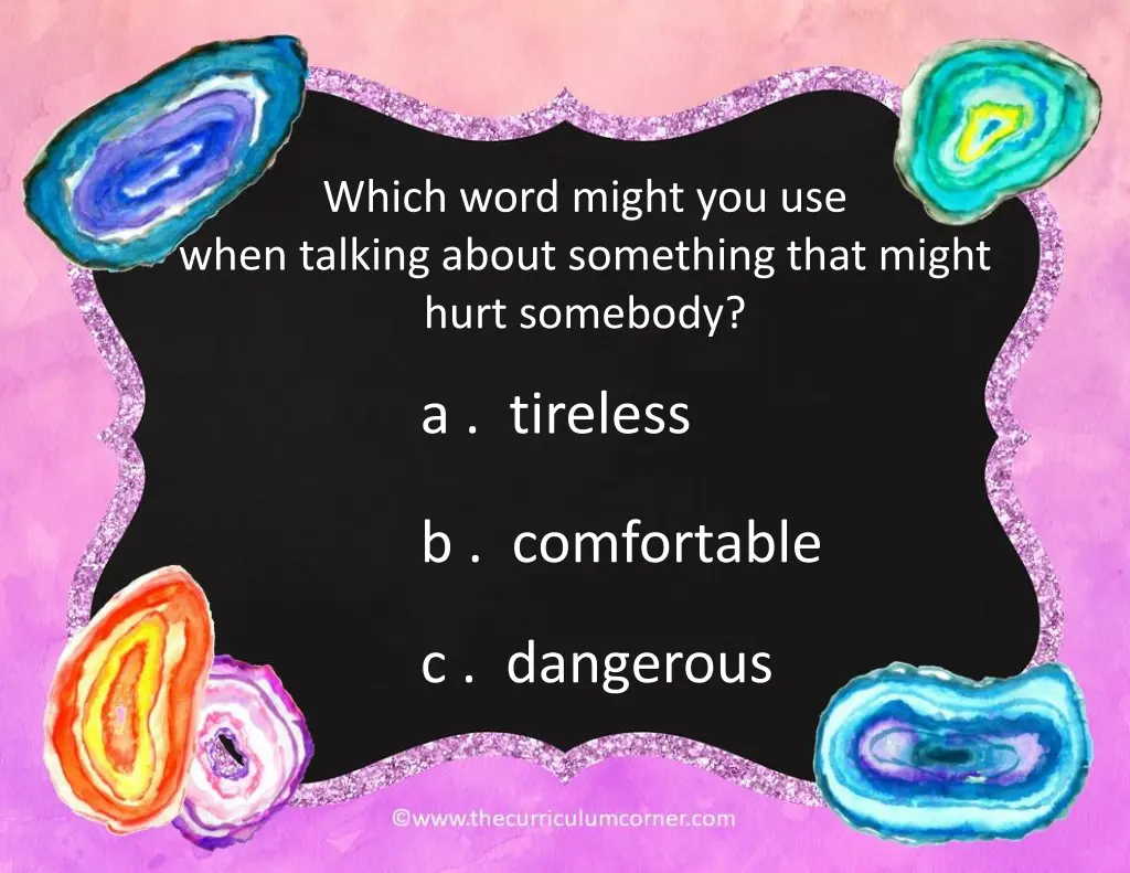 which word might you use when talking about 4