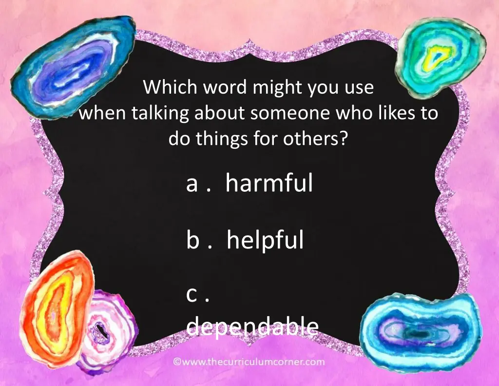 which word might you use when talking about 5