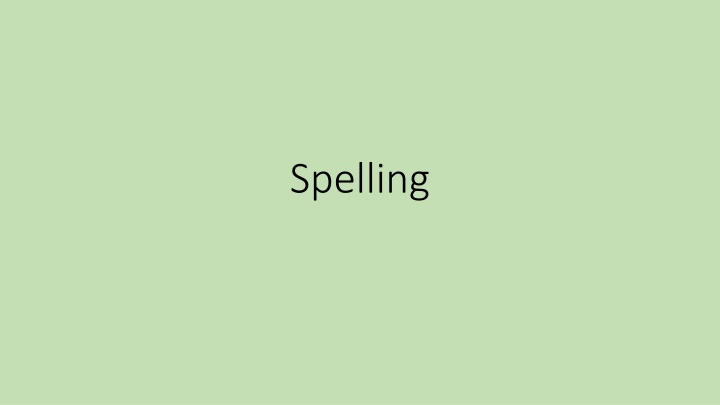 spelling