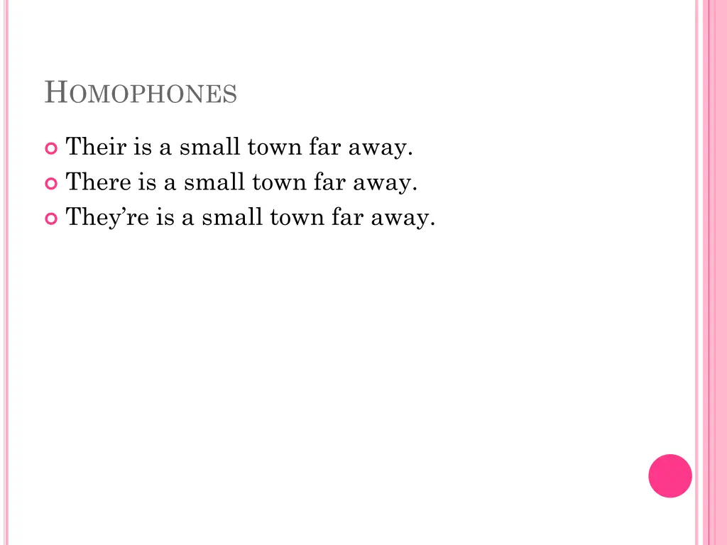 h omophones