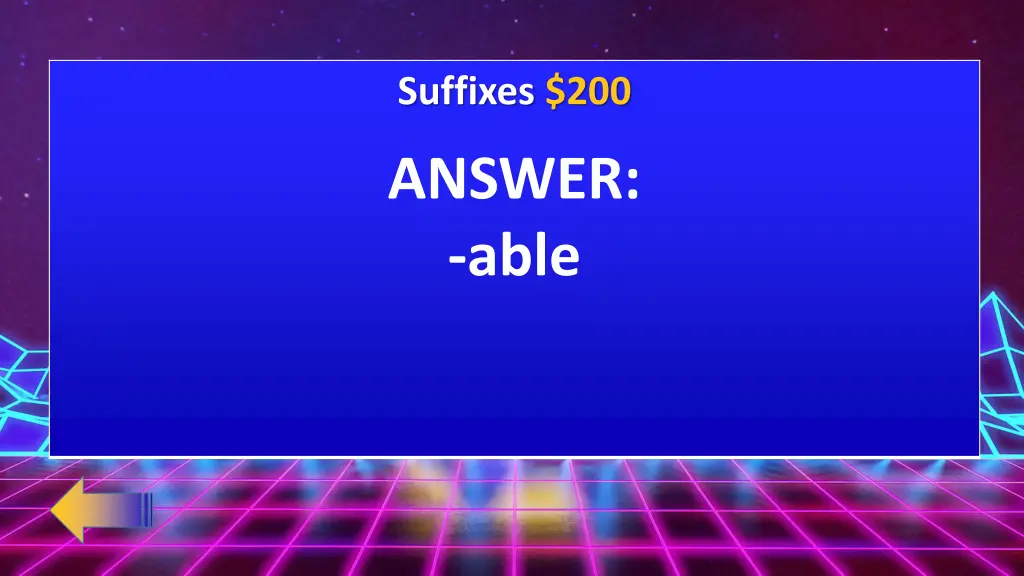 suffixes 200 1