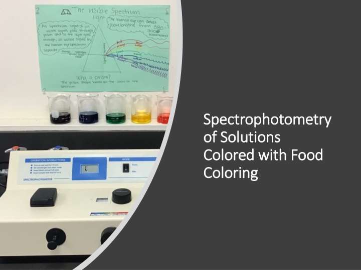 spectrophotometry spectrophotometry of solutions
