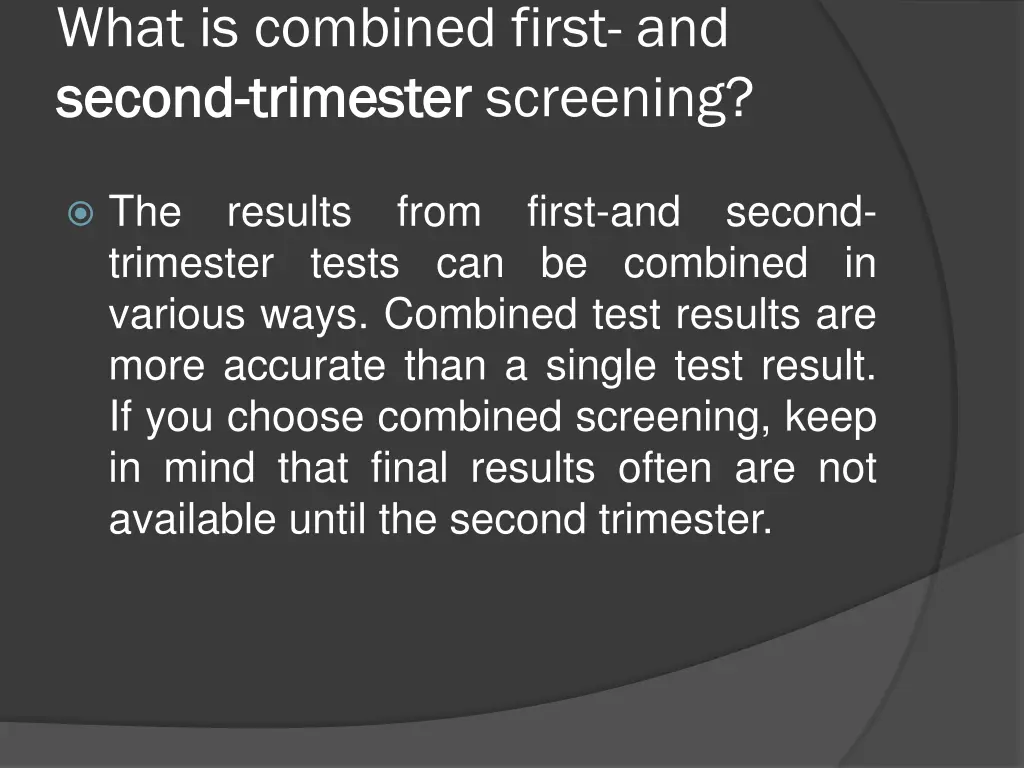 what is combined first and second second
