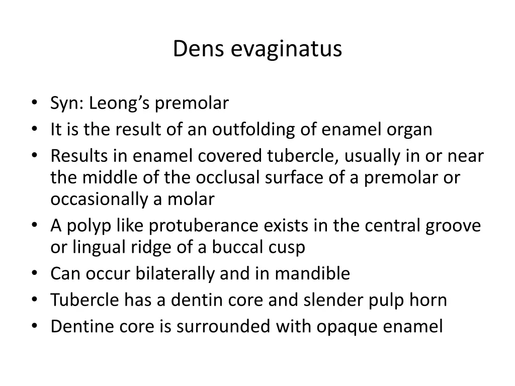 dens evaginatus