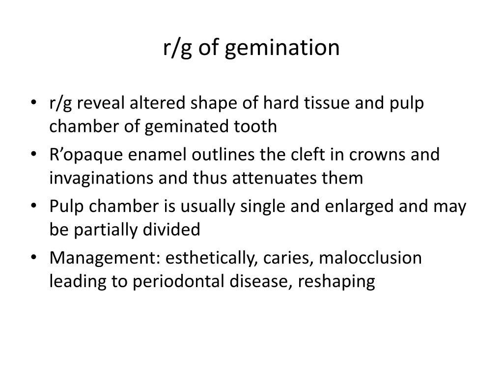r g of gemination